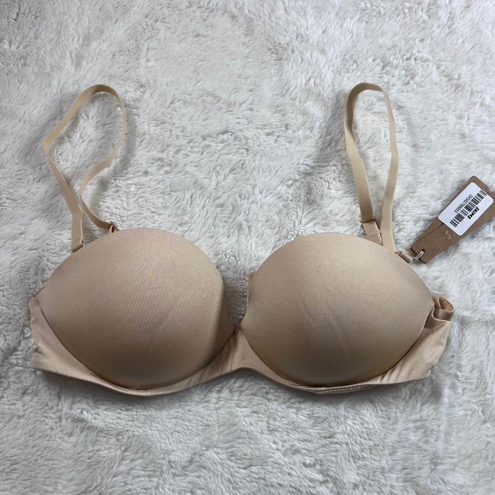 Skims Ultimate Push-Up Strapless Bra Sand Beige Multi-Way 32C BA-BAN-3208 NEW